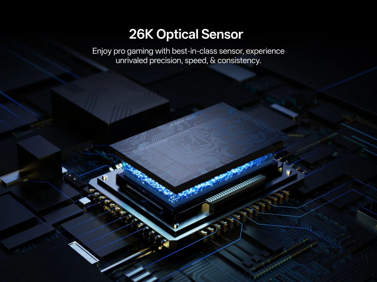 Rapoo VT2 Wireless Gaming Mouse True 8K Wireless Polling Rate Esports Grade 53g Lightweight 26000DPI Up to 500 Hr Battery Life