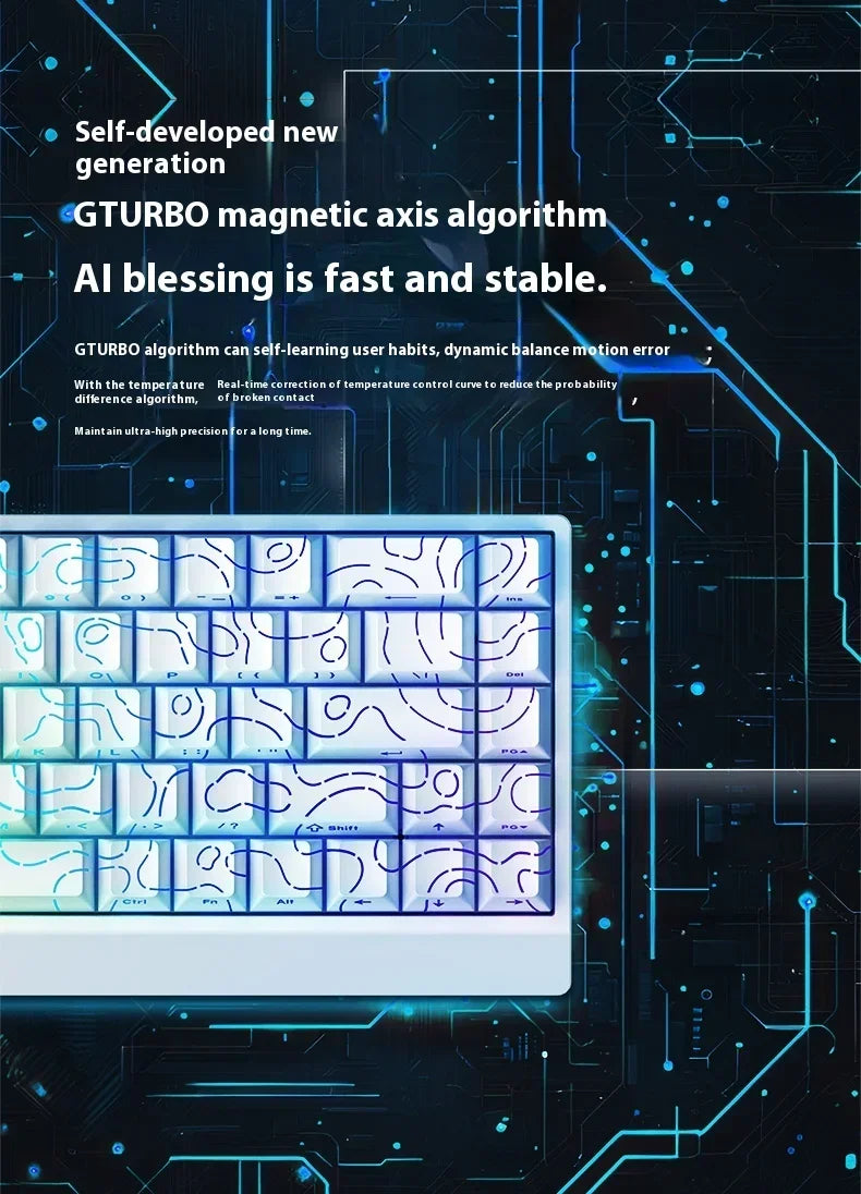 IROK Carotmas Mercury68 Max mars68 pro Mercury 68 Gaming Magnetic Mechanical Keyboard Rapid Trigger 0.001 8K Wired Gamer Keyboard