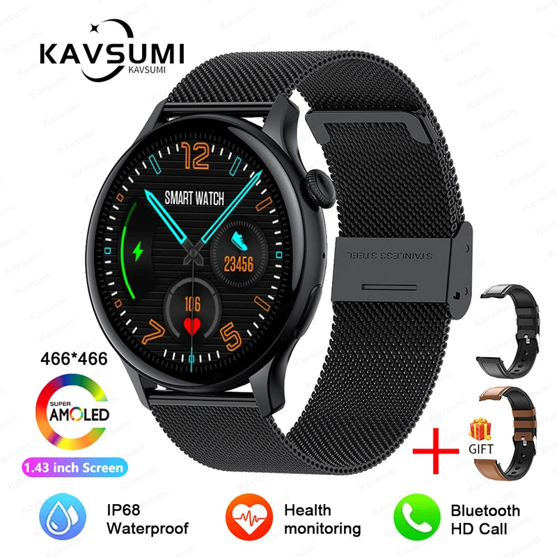 Smartwatch for Women AMOLED Screen Always Display Time NFC IP68 Waterproof Sports Call Women Smart Watch For Women Custom Dial