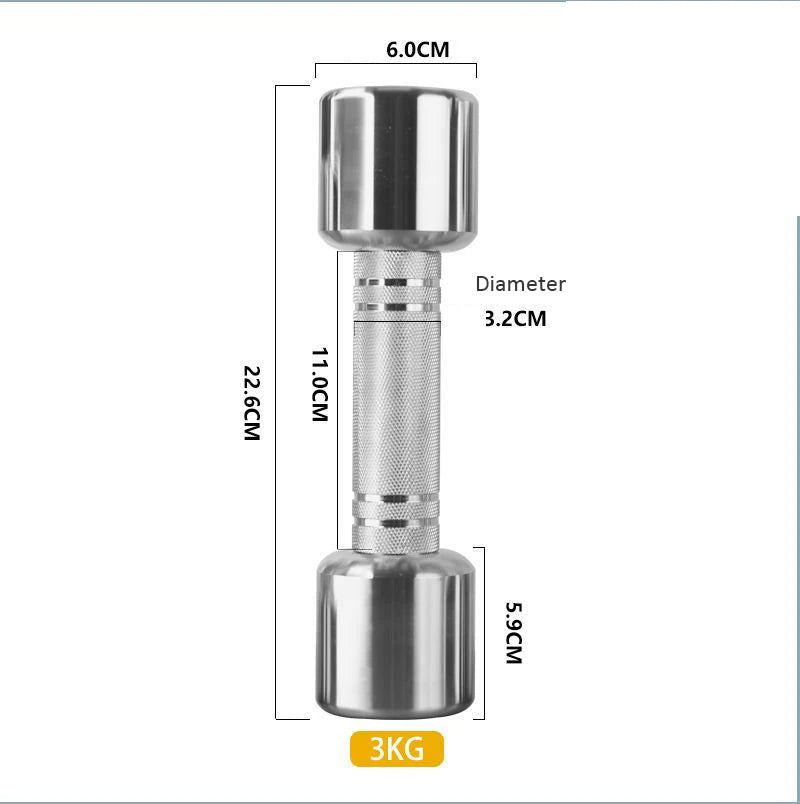 Electroplate Dumbbells Anti-slip Metal Stainless Steel Weightlifting Dumbbells for Women Home Fitness Equipment Strength Training