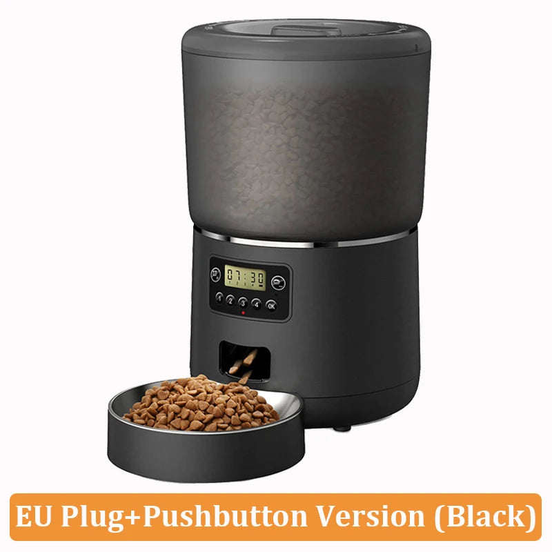 4L Automatic Pet Feeder Cat Food Dispenser Timed and Quantitative Insect and Moisture Resistant Feeding Machine No Food Jamming