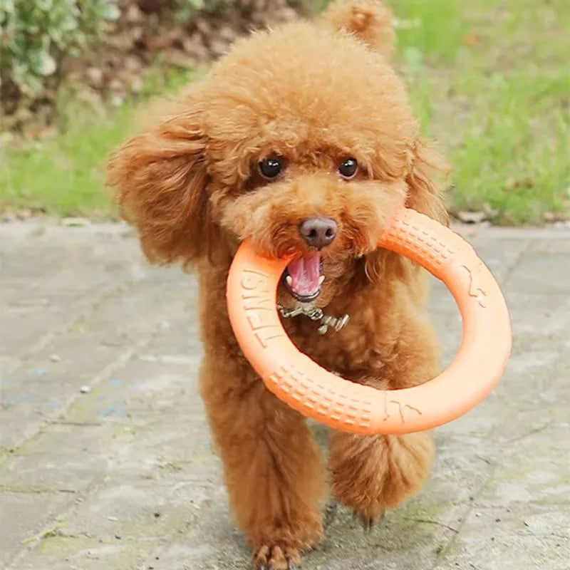 1pc Orange Dog Toys Pet Flying Disk Training Ring Puller EVA Interactive Training Ring Puller Resistant for Dogs