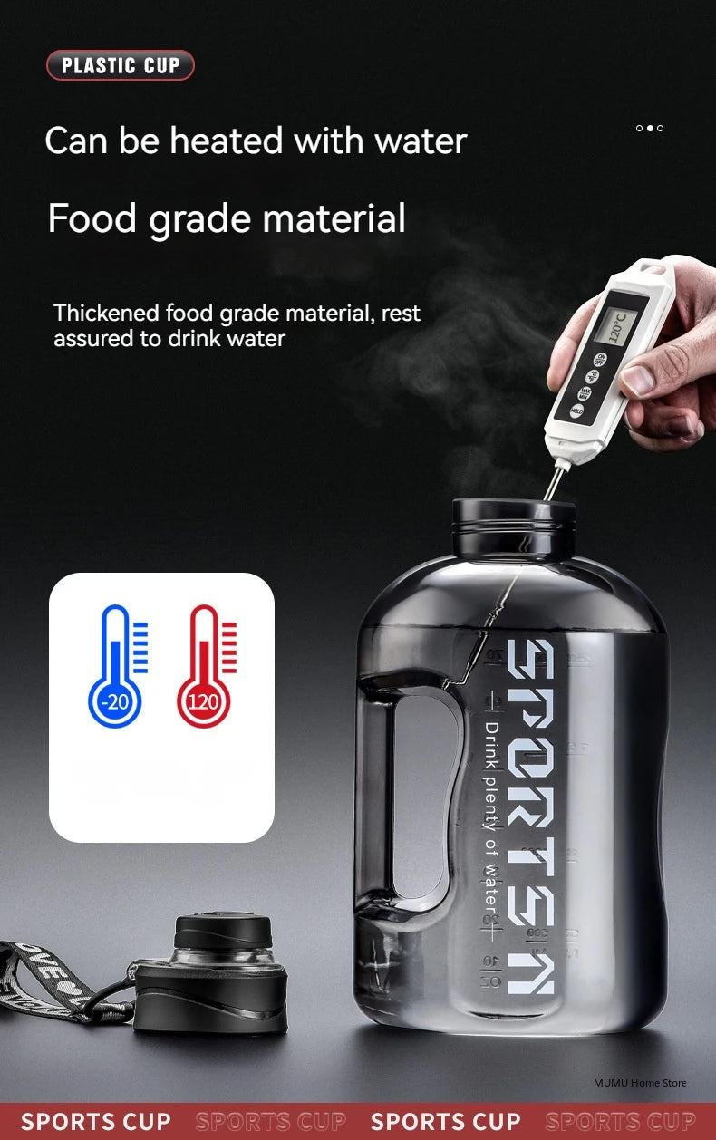 1.7L/2.7L/4L/5L Sports Water Bottle Gym Cycling Cup Portable Large Capacity Water Bottle For Fitness Camping Men Water Kellte