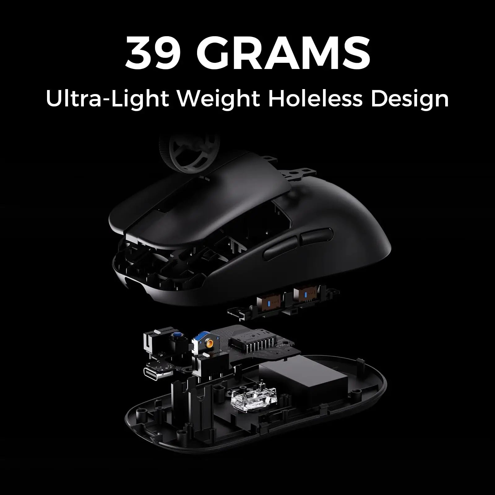 MCHOSE L7 Wireless Gaming Mouse L7 Ultra PAW3395 26K Sensor Dual 8K Polling 39g Ultra-Lightweight2.4GHz RF/BT/Wired Tri-Mode