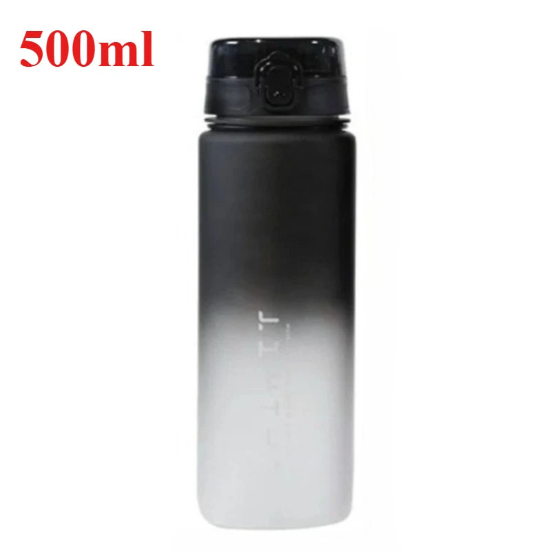 500ML/1000ML Large Capacity Sports Water Bottle Leak-Proof Motivational Portable Reusable Plastic Cups Outdoor Travel Gym Jugs