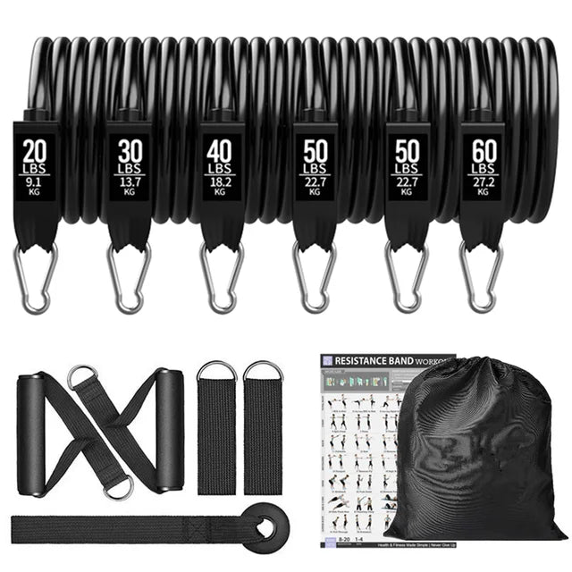 Bandas de Resistência com Âncora de Porta e Tiras de Tornozelo