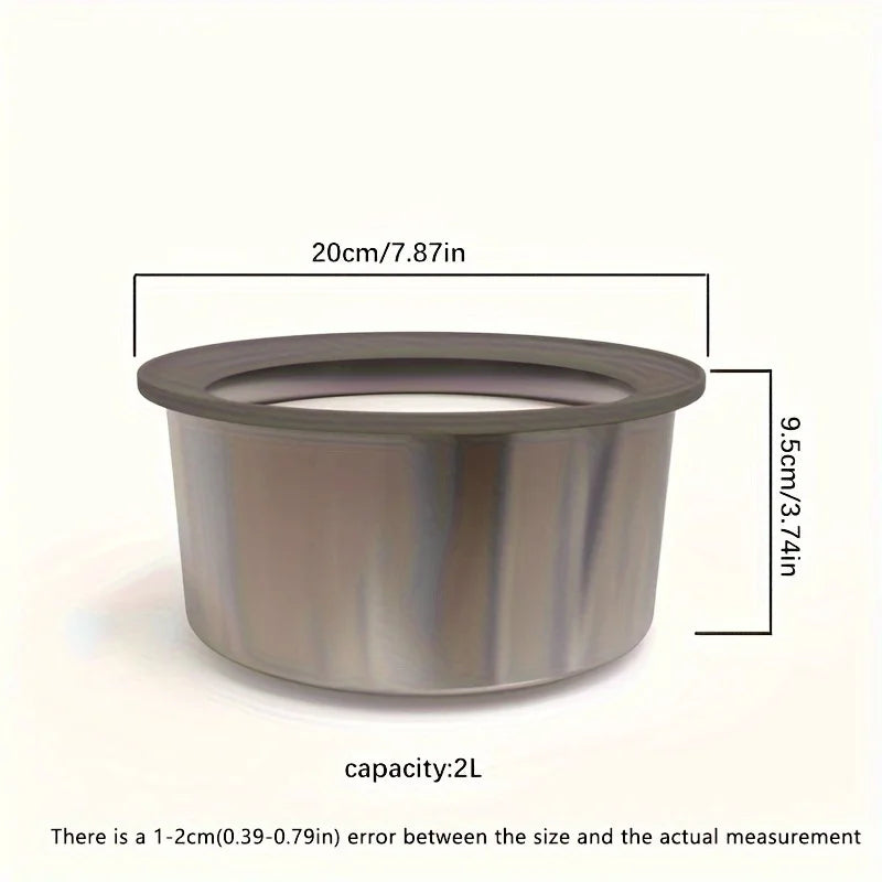 Stainless steel dog water bowl with floating disc design, non-wet mouth anti-tail pet drinking bowl, slow feeder water for dogs.