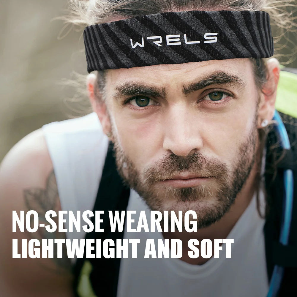 WRELS DryFit Headband – Faixa Antiderrapante de Secagem Rápida para Corrida, Yoga e Treino