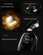 ATK DragonFly A9 Air Ultimate Wireless Gaming Mouse PAW3950 Ultra 42000DPI 750IPS 8KHz RGB Ergonomic Design for Windows MacOs