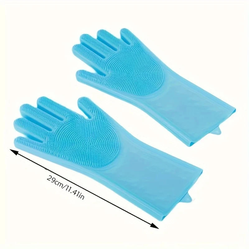 Cleaning Gloves Pet Grooming Dog Cat Bathing Shampoo Glove Scrubber Magic Dishwashing Cleanner Sponge Silicon Hair Removal Glove
