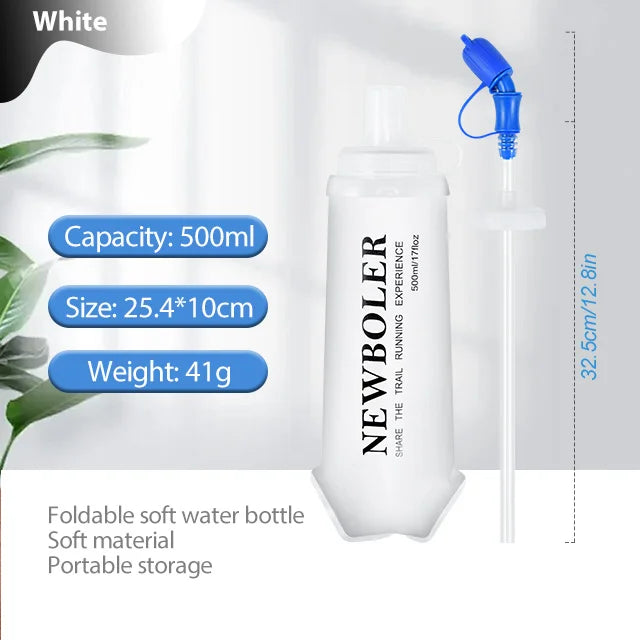 Garrafa 300/500/700ml – Dobrável em Silicone com Bocal de Mordida para Outdoor
