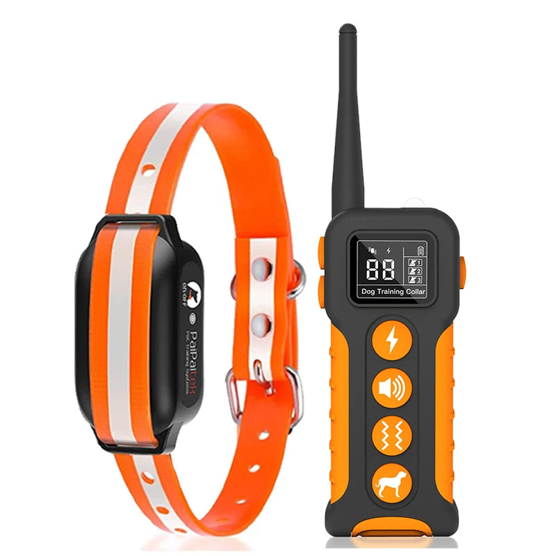 Dog Training Collar With 9 Different Sounds 1000M Electric Dog Anti Bark Collar 433HZ Universal Waterproof Rechargeable Collar