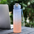 Motivational Sports Water Bottle, Leak-proof Drinking Bottles, Outdoor Travel, Hiking, Cycling, 750ml, 1000ml