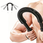 Barra de Exercício com Mola Ajustável 20–60 kg para Treino de Braços e Peito