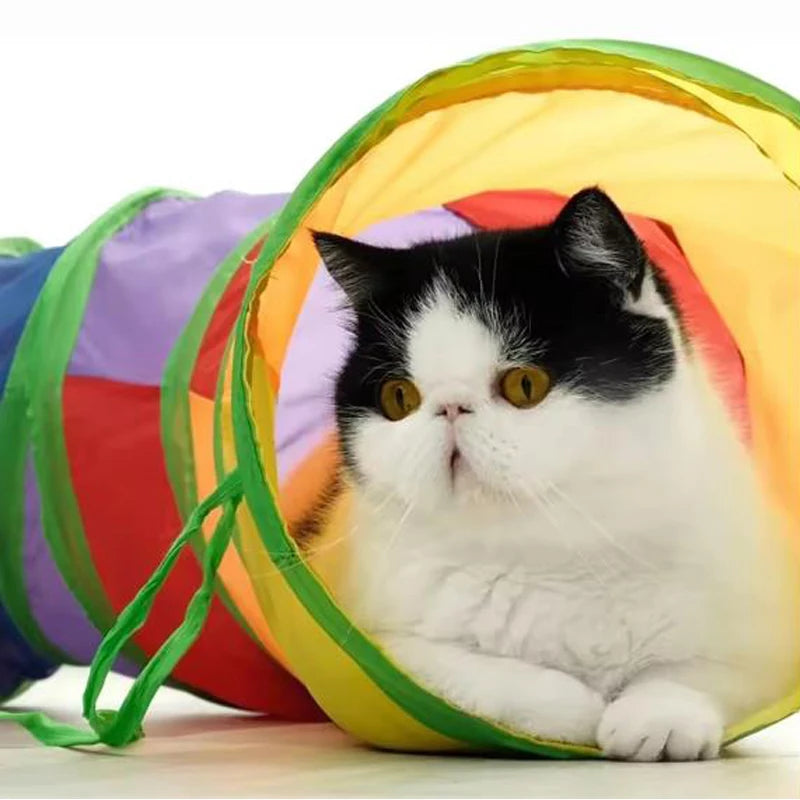 Cat Tunnel Pet Tube Collapsible Play Toy Indoor Outdoor Kitty Puppy Toys for Puzzle Exercising Training