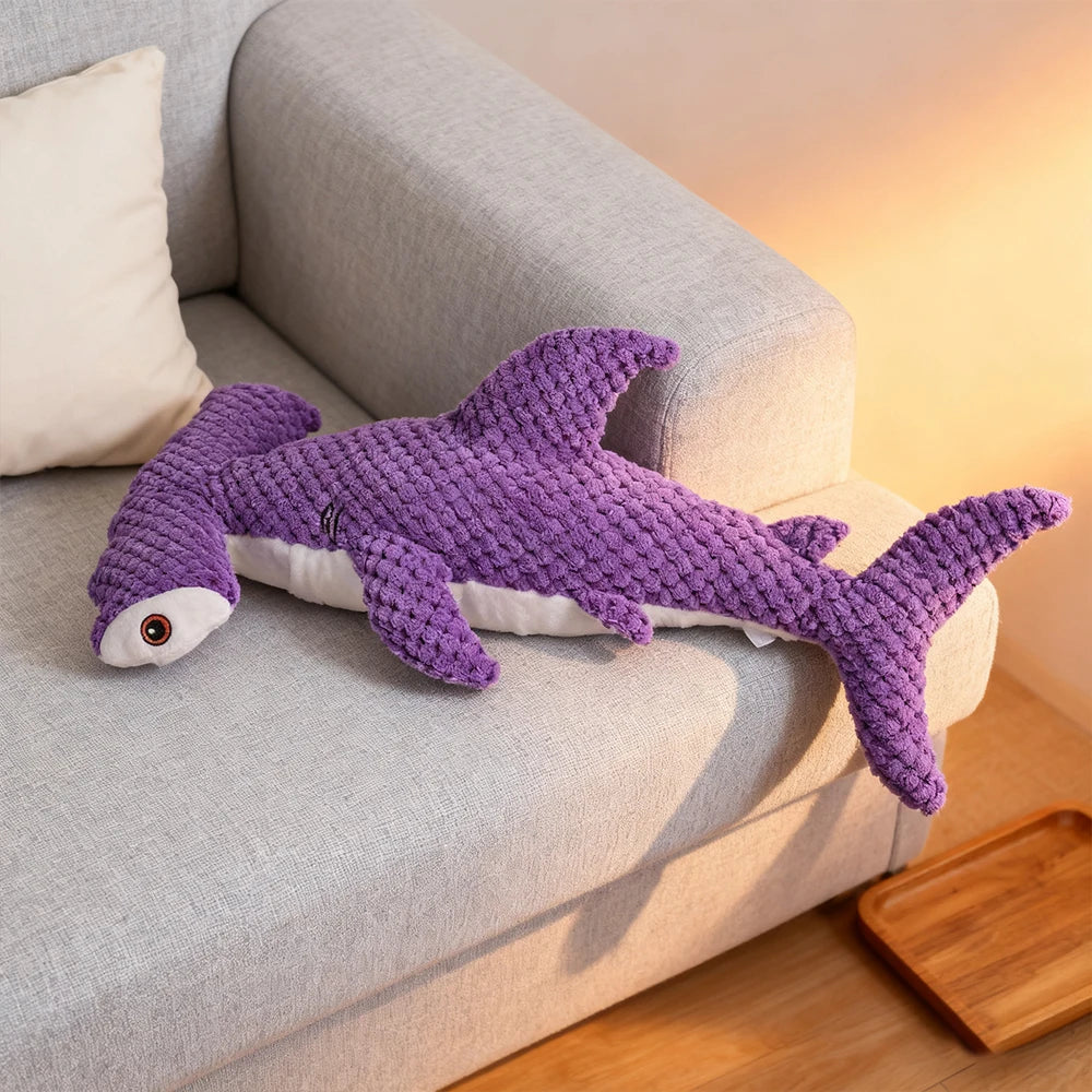 Peluche Tubarão Resistente com Som – Brinquedo Interativo de Dupla Camada