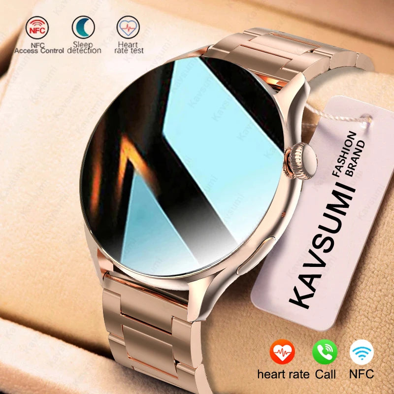 Smartwatch for Women AMOLED Screen Always Display Time NFC IP68 Waterproof Sports Call Women Smart Watch For Women Custom Dial
