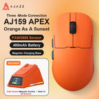 AJAZZ AJ159 APEX Paw3950 Wireless Mouse with RGB Magnetic Charging Base Lightweight Wired Bluetooth Gaming Mouse for PC Laptop