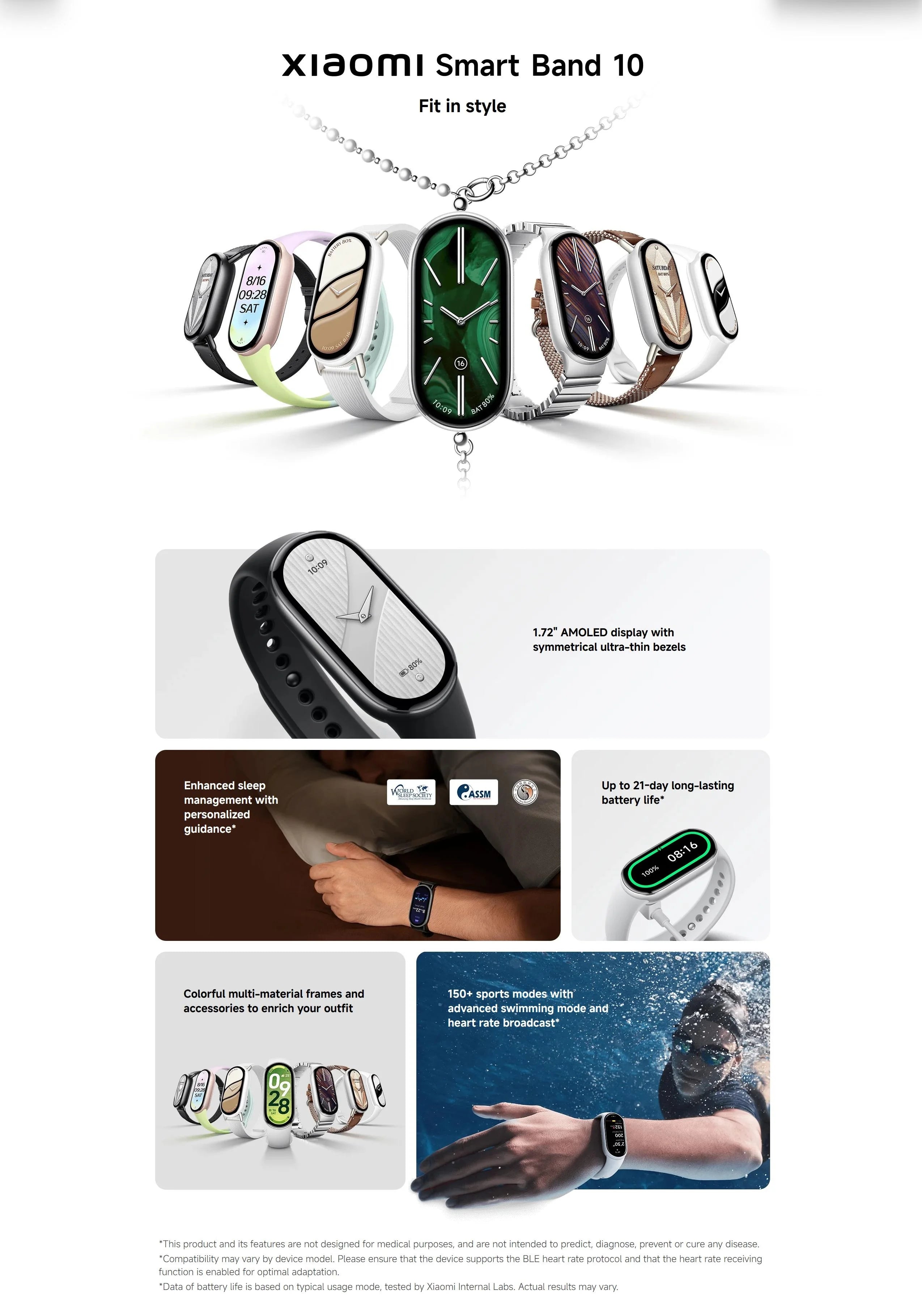 Xiaomi Mi Smart Band 10 – Saúde, Desporto e Autonomia Prolongada