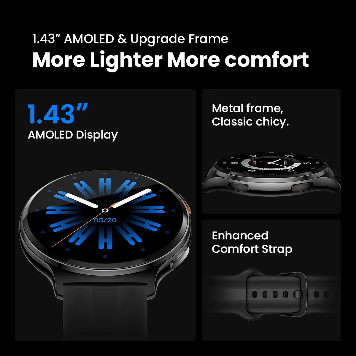 HAYLOU Solar Lite 2 – Ecrã AMOLED, Desporto e Conectividade Total