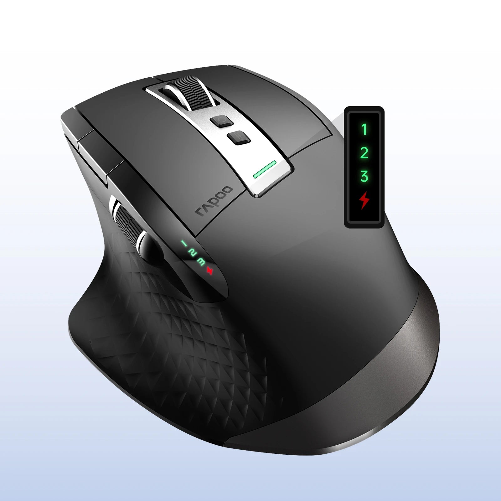 Rapoo 2026 New MT710L Wireless Multimode Rechargeable Ergonomic Mouse 4000 DPI Bluetooth Mouse Easy-Switch Up to 4 Devices