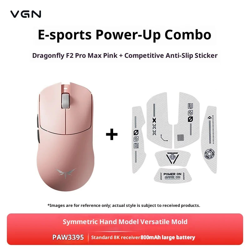 VGN Dragonfly F2 Pro Max Gaming Mouse Tri-mode Wireless/Wired 8k Lightweight Ergonomics Long Battery Life Laptop Mouse Gifts