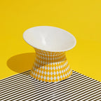 Ceramic Cat and Dog Bowls, Anti-Tip Pet Food Dishes Elevated base design protects cats' necks, suitable for small dogs and cats