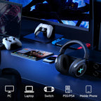 MCHOSE X9 Wireless Gaming Headset 7.1 Surround Sound Noise Canceling Mic Low 15ms Latency FPS Games E-sports Headphones
