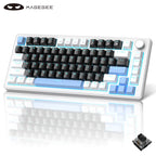 MageGee 75% Mechanical Gaming Keyboard with Knob Control, Blue Backlit Wired Gaming Keyboard Red/Yellow Switch for Windows PC