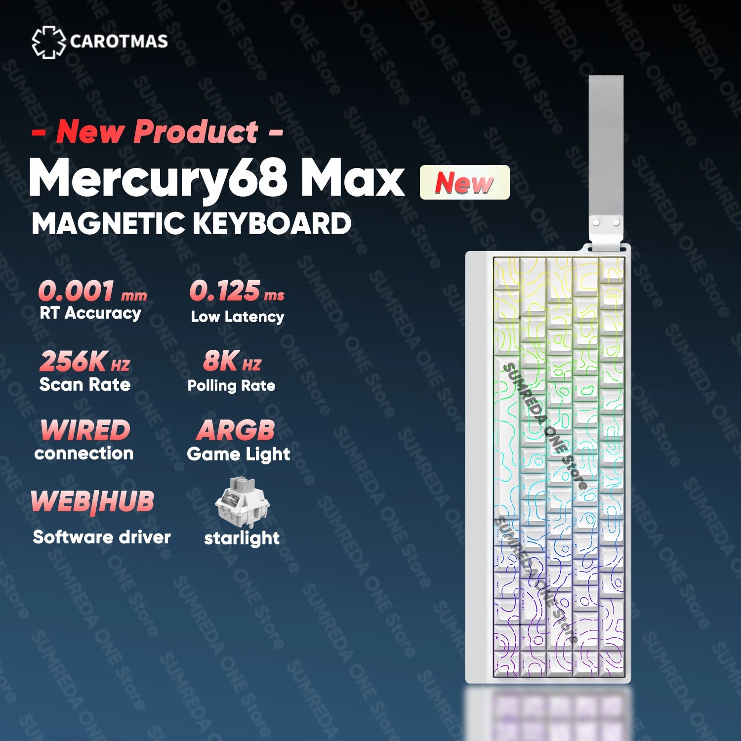 IROK Carotmas Mercury68 Max mars68 pro Mercury 68 Gaming Magnetic Mechanical Keyboard Rapid Trigger 0.001 8K Wired Gamer Keyboard