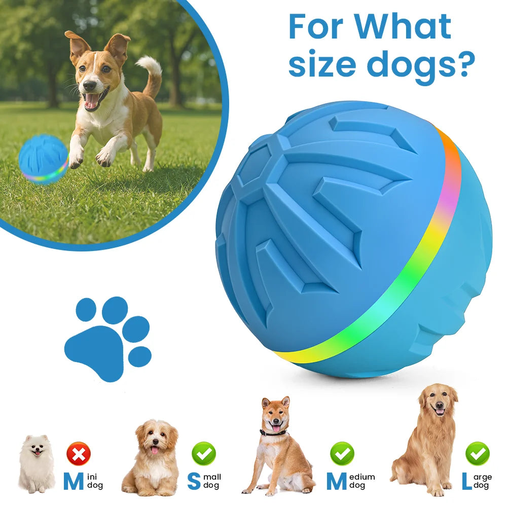 Remote-Controlled LED Light Up Rubber Dog Ball – Rechargeable Interactive Fetch Toy for Aggressive Chewers, IP65 Waterproof