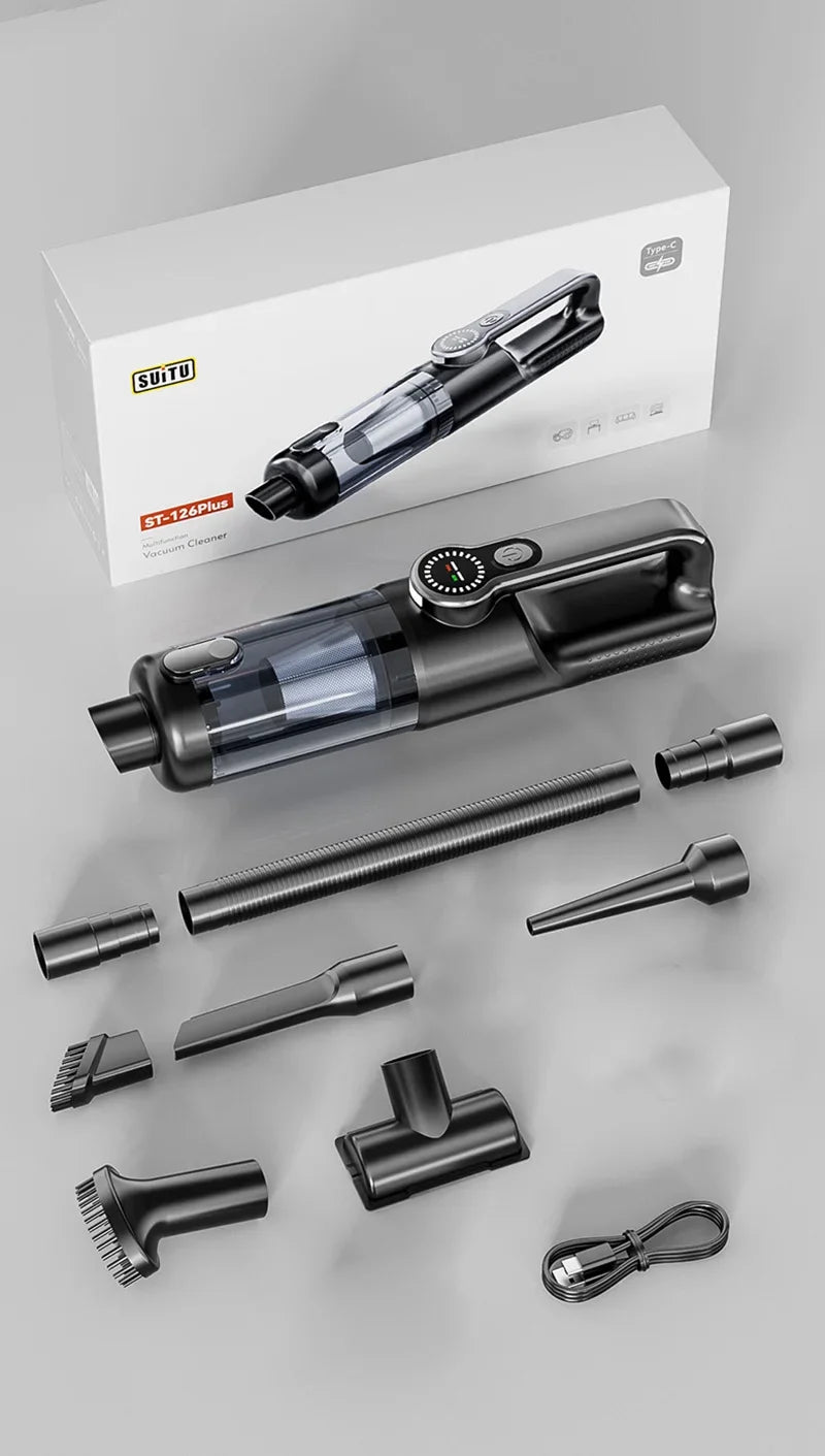 Cordless car vacuum cleaner, one-button dust removal, high-power portable vacuum cleaner, large suction mini vacuum cleaner.