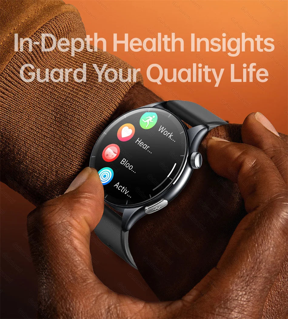 2026 New Smart Watch ECG+PPG Health Monitoring Blood Pressure Uric Acid Fitness Tracker Clock Sport Call Smartwatch Customizable Dial