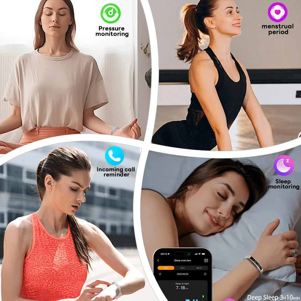 Pulseira Inteligente Feminina – Estilo, Fitness e Resistência à Água