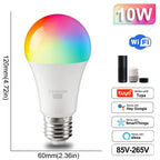 Lâmpada Smart RGB Wi‑Fi Tuya Compatível com Alexa e Google Home