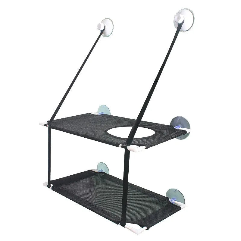 Cat Hammock Window Bed Kitten Sunny Seat Hanging Mount Beds Cat Sofa double-decker tunnels Suction Cup Wall Pet Hanging Winter