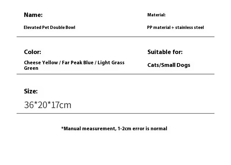 Foldable Stainless Steel Elevated Pet Bowl - Dual Dish Non-Slip Anti-Tip Raised Feeder with Neck Support for Cats Dogs