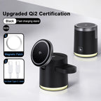 2025 New Qi2 Wireless Charger 3-in-1 Fast Charging Station Stand Folding Holder for iPhone16 15 14 ProMax Airpods Apple Watch