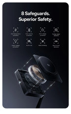 Baseus 3-in-1 Magnetic Wireless Charger Qi2.2 25W Fast Charging for iPhone 17 16 15 14 Apple Watch Earbuds AirPods Pro iWatch