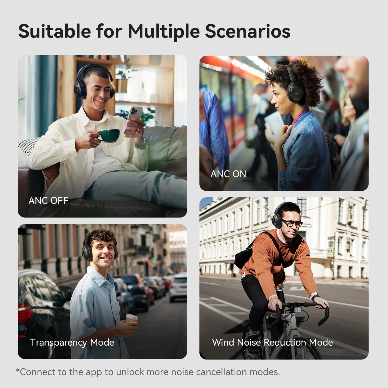 OneOdio A6 — Headphones Over‑Ear ANC 48 dB com LDAC Hi‑Res e App