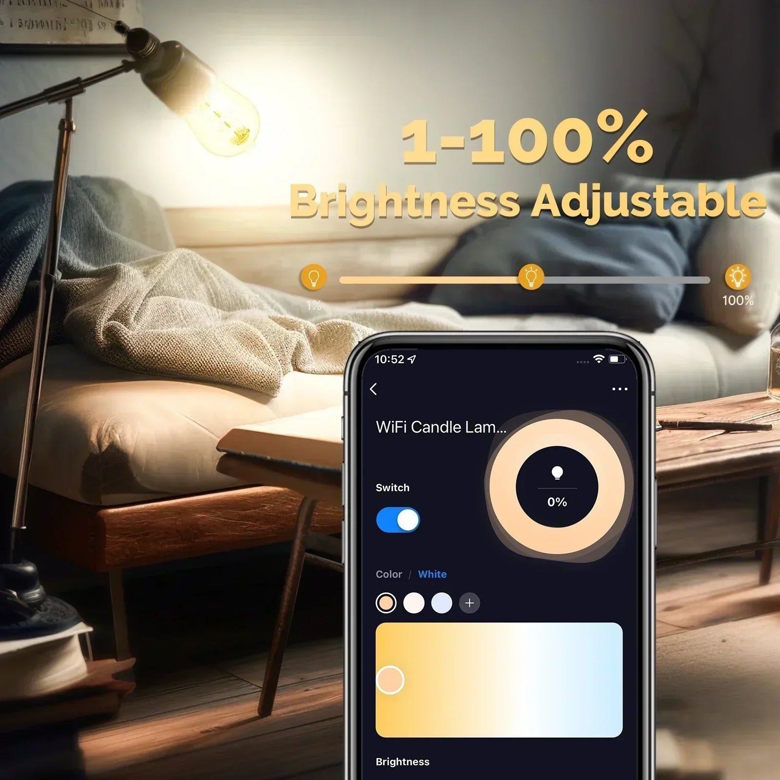 MOES Tuya ST64 Smart Bulb — LED RGB 2700–6500K WiFi Alexa