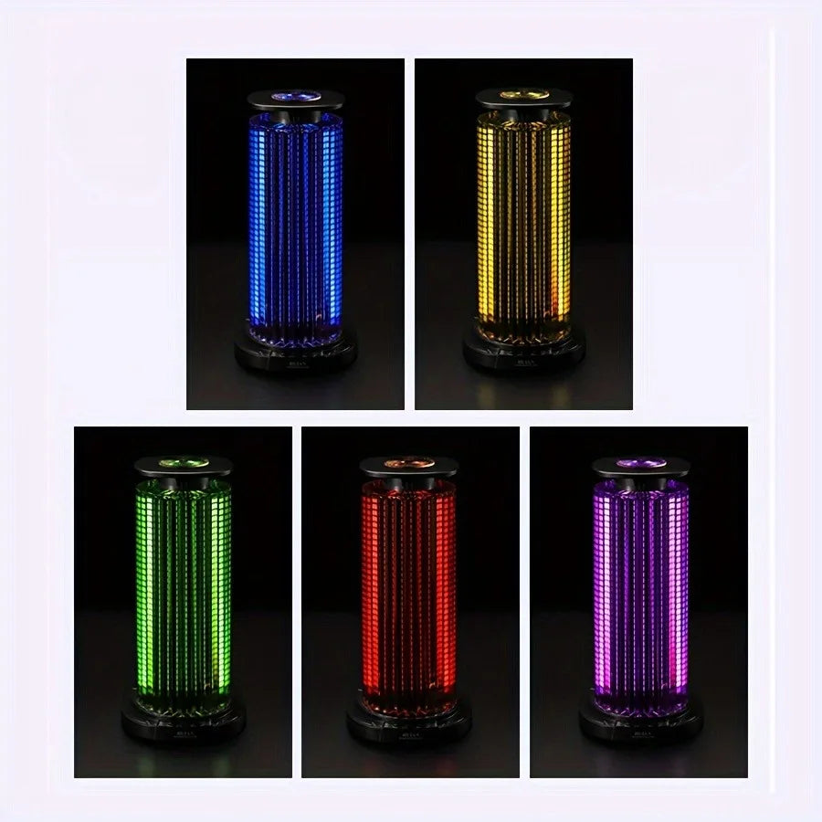 1pc RGB Sound-Activated Music Rhythm Light,4D Panoramic Trendy Atmosphere Light,RGB Colorful Music Sound Control Ambiance Light.