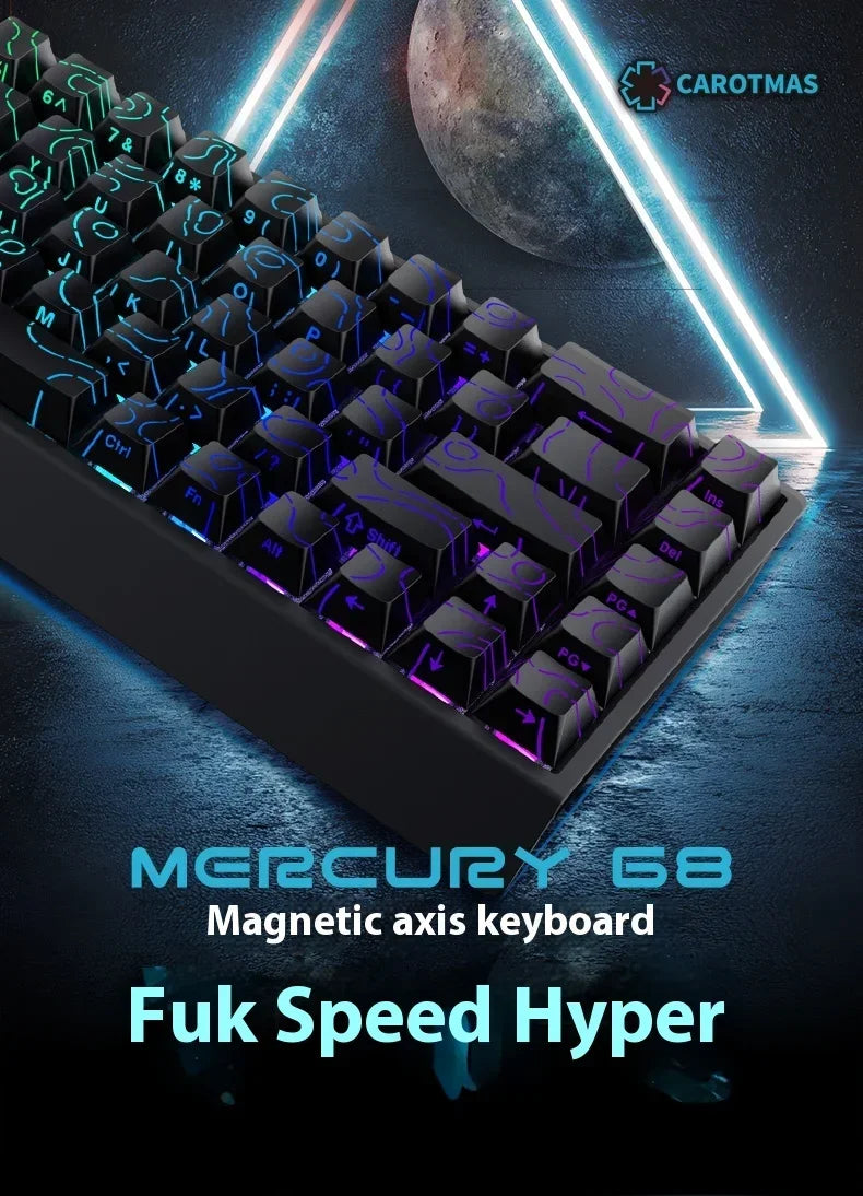 IROK Carotmas Mercury68 Max mars68 pro Mercury 68 Gaming Magnetic Mechanical Keyboard Rapid Trigger 0.001 8K Wired Gamer Keyboard