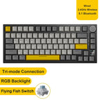 Ajazz AK820/AK820Pro Gaming Mechanical Keyboard Bluetooth 5.1/Wireless/C-Wired Customized Keyboard with Knob Hot Swapping Gasket