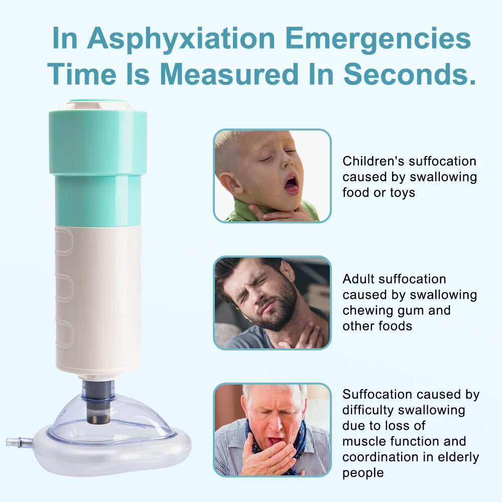 Anti Choking Automatic Device Life Saving Suction Emergency Anti Asphyxia Mask First Aid Kit Adults & Children Home Rescue