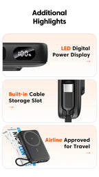 Toocki PowerBank 10000mAh — Magnético 15W MagSafe USB‑C PD 22.5W