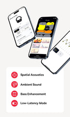 Baseus Bowie 30 Max Bluetooth Headphones 45dB Noise Cancellation Hi-res LDAC Over Ear Headset 3D Spatial Audio Wireless Earphone