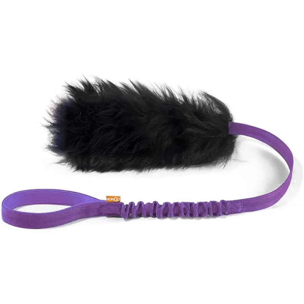Brinquedo de Corda Bungee para Cães – Tug Toy com Bola de Borracha e Sheepskin