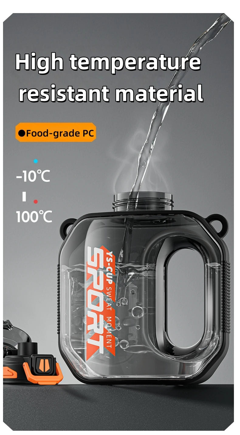 1600ML Large Capacity Sports Water Bottle Food Grade Plastic Water Cup With Straw Portable Gym Water Bottle BPA Free Water Cup