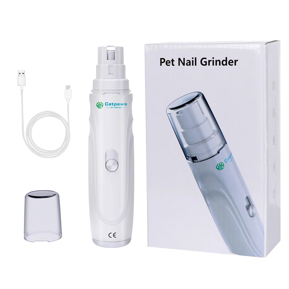 Dog Nail Grinder USB Rechargeable Electric Pet Paws Clipper & Trimmer Painless Paws Grooming Quiet 2-Speed ​​Dog Nail File
